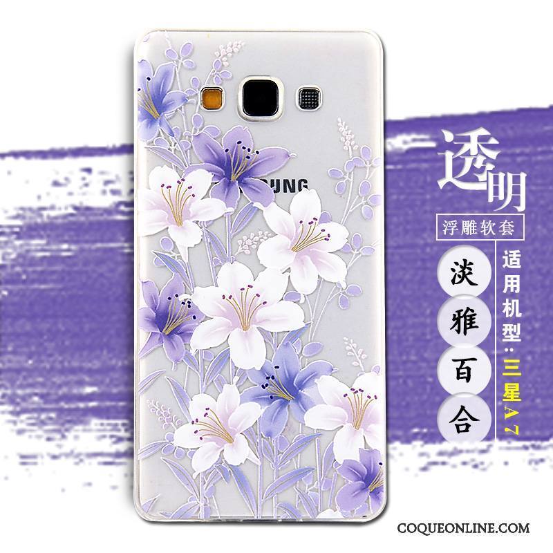 Samsung Galaxy A7 2015 Étui Téléphone Portable Étoile Coque Dessin Animé Protection Gaufrage