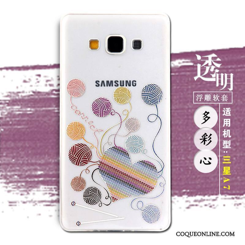 Samsung Galaxy A7 2015 Étui Téléphone Portable Étoile Coque Dessin Animé Protection Gaufrage