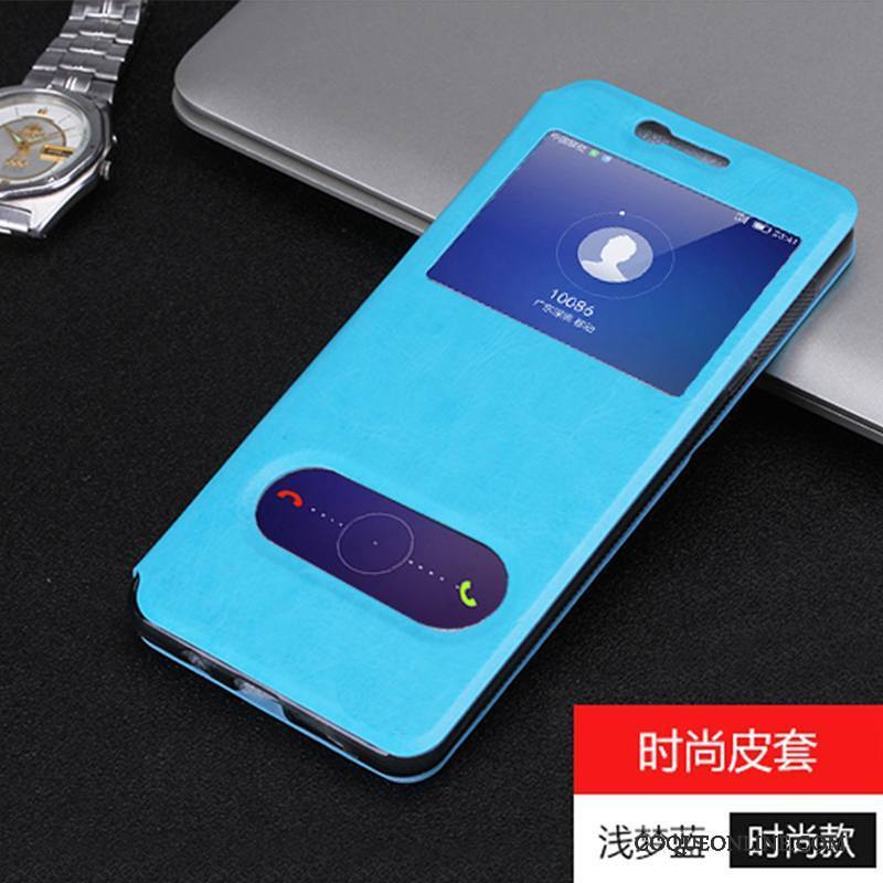 Samsung Galaxy A7 2016 Coque Étui Téléphone Portable Housse Étui En Cuir Protection Bleu Étoile
