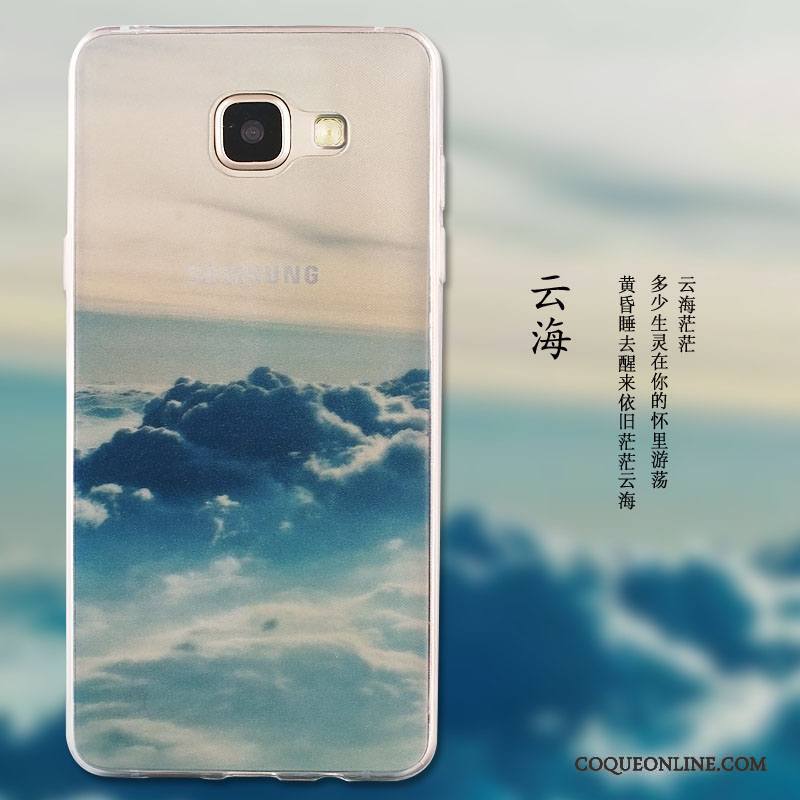 Samsung Galaxy A7 2016 Peinture À L'encre Tout Compris Protection Étoile Étui Coque De Téléphone Vert
