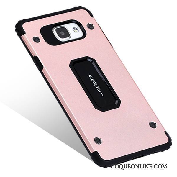 Samsung Galaxy A7 2016 Rose Étoile Délavé En Daim Coque De Téléphone Métal Protection Silicone