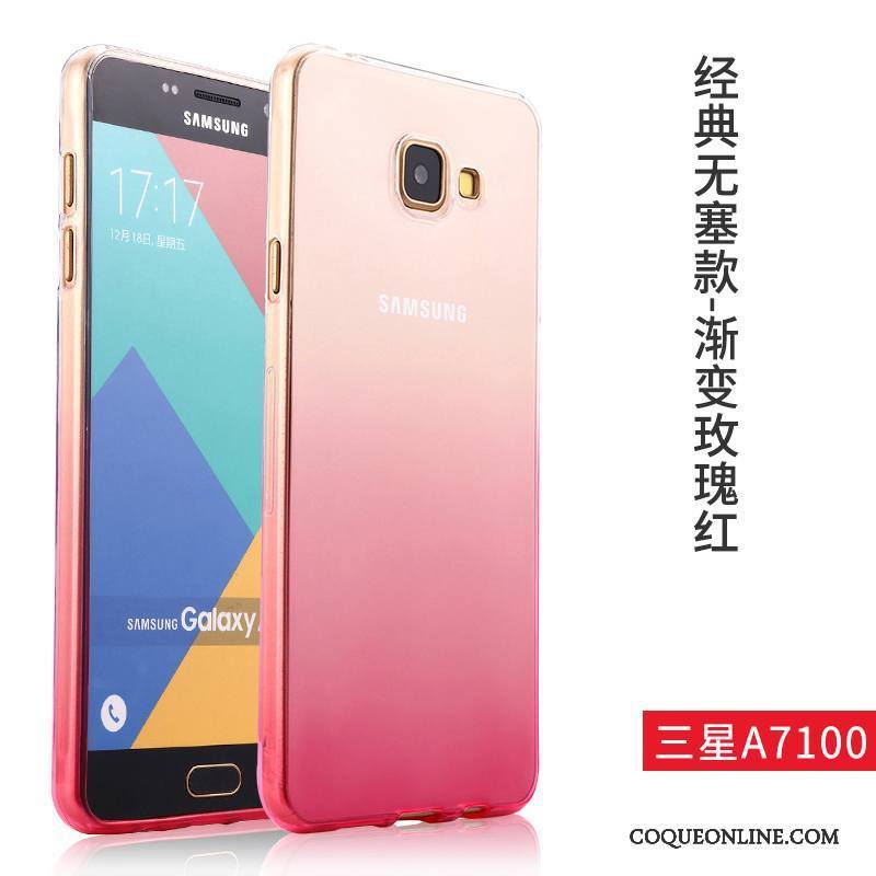 Samsung Galaxy A7 2016 Silicone Transparent Fluide Doux Coque Protection Étui Tendance