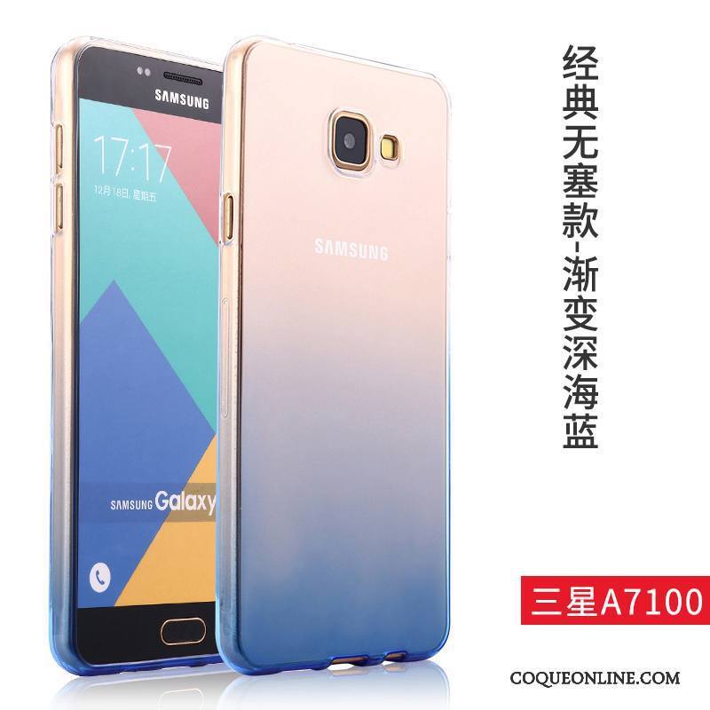 Samsung Galaxy A7 2016 Silicone Transparent Fluide Doux Coque Protection Étui Tendance