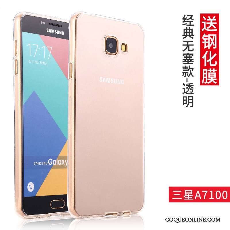 Samsung Galaxy A7 2016 Silicone Transparent Fluide Doux Coque Protection Étui Tendance