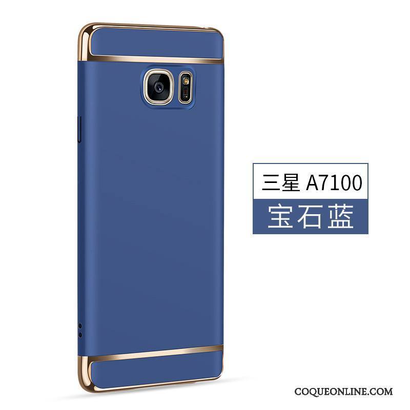 Samsung Galaxy A7 2016 Téléphone Portable Délavé En Daim Coque Difficile Argent Étoile Incassable