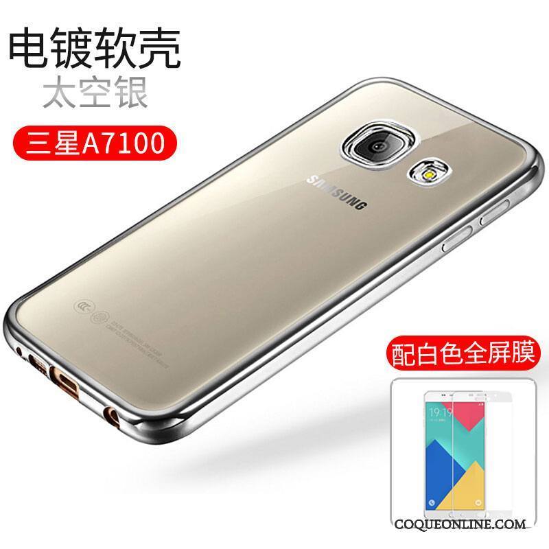 Samsung Galaxy A7 2016 Étoile Silicone Coque De Téléphone Étui Fluide Doux Or