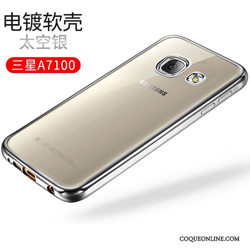 Samsung Galaxy A7 2016 Étoile Silicone Coque De Téléphone Étui Fluide Doux Or