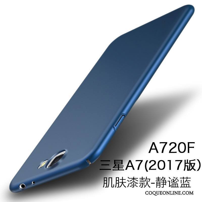 Samsung Galaxy A7 2017 Coque Tempérer Étui Difficile Membrane Étoile Protection Bleu