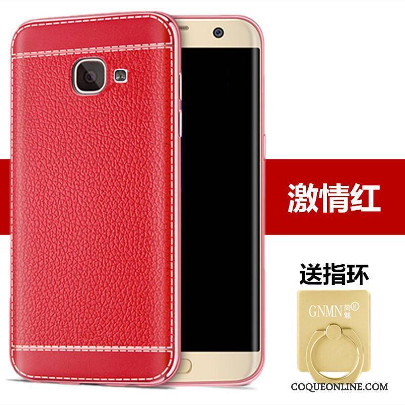 Samsung Galaxy A7 2017 Marron Silicone Modèle Fleurie Étoile Coque Étui Fluide Doux