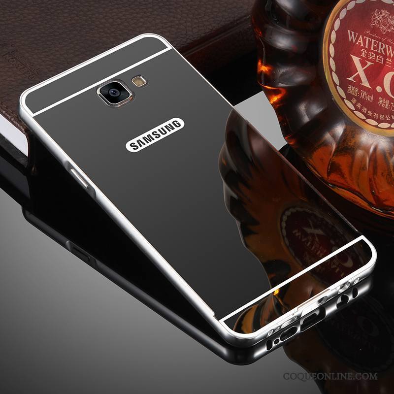 Samsung Galaxy A7 2017 Métal Border Incassable Coque Miroir De Téléphone Étoile