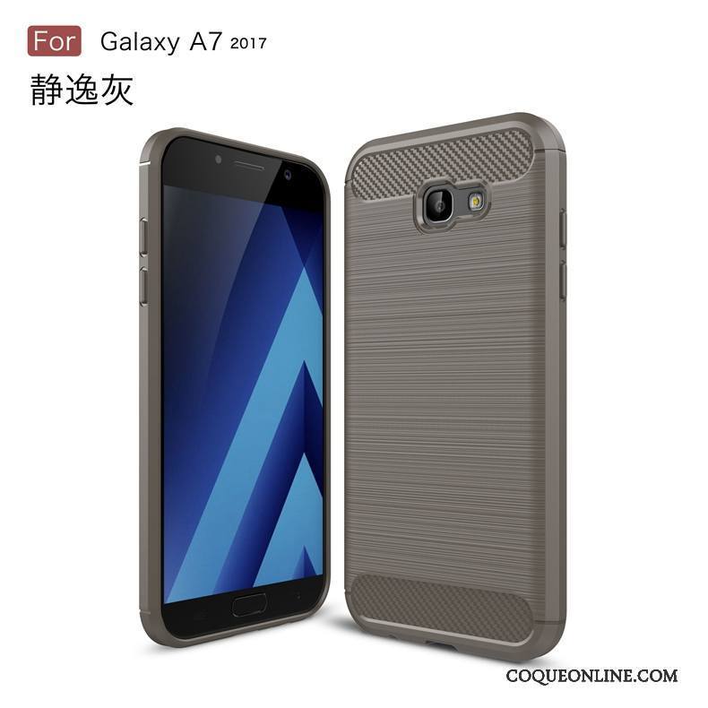 Samsung Galaxy A7 2017 Protection Incassable Dessin Animé Noir Coque De Téléphone Silicone Étoile