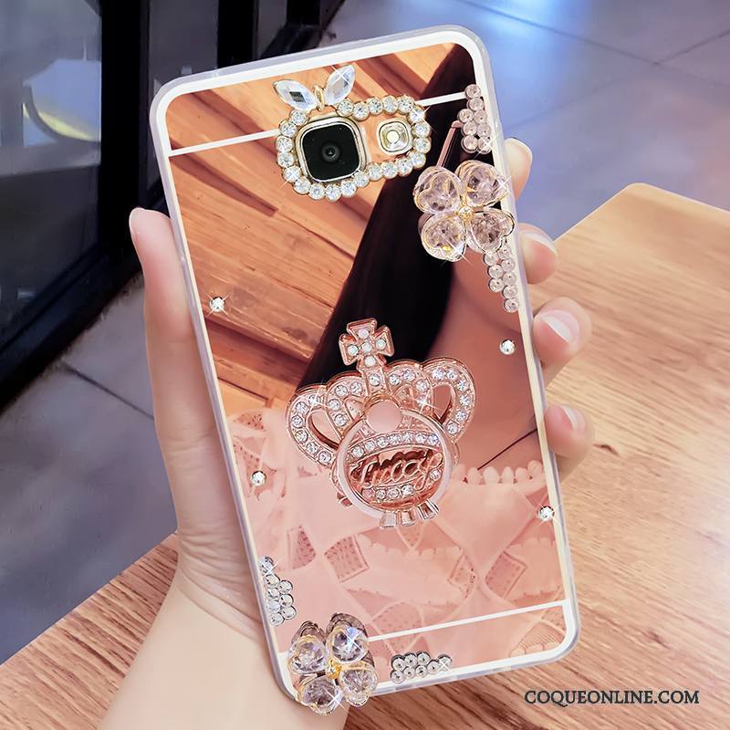 Samsung Galaxy A7 2017 Étoile Miroir Ornements Suspendus Strass Étui Coque De Téléphone Protection