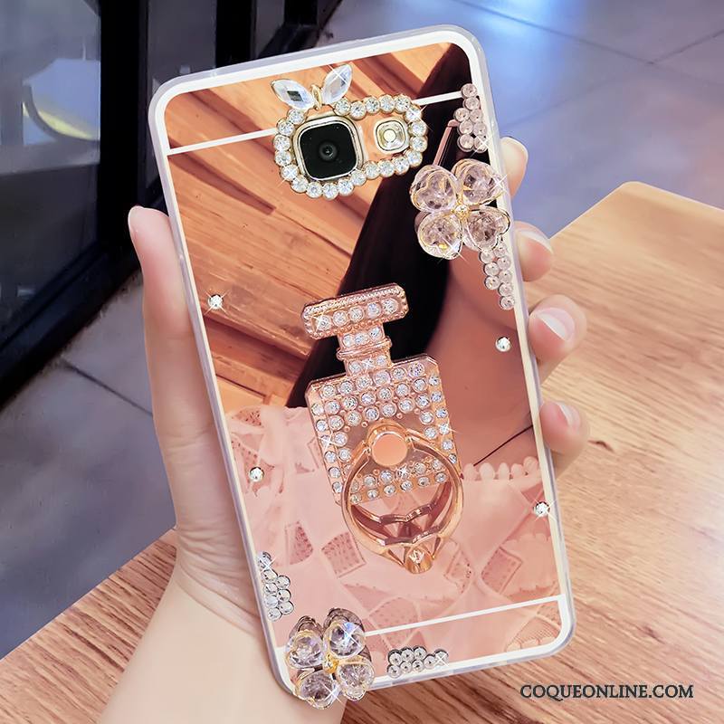 Samsung Galaxy A7 2017 Étoile Miroir Ornements Suspendus Strass Étui Coque De Téléphone Protection