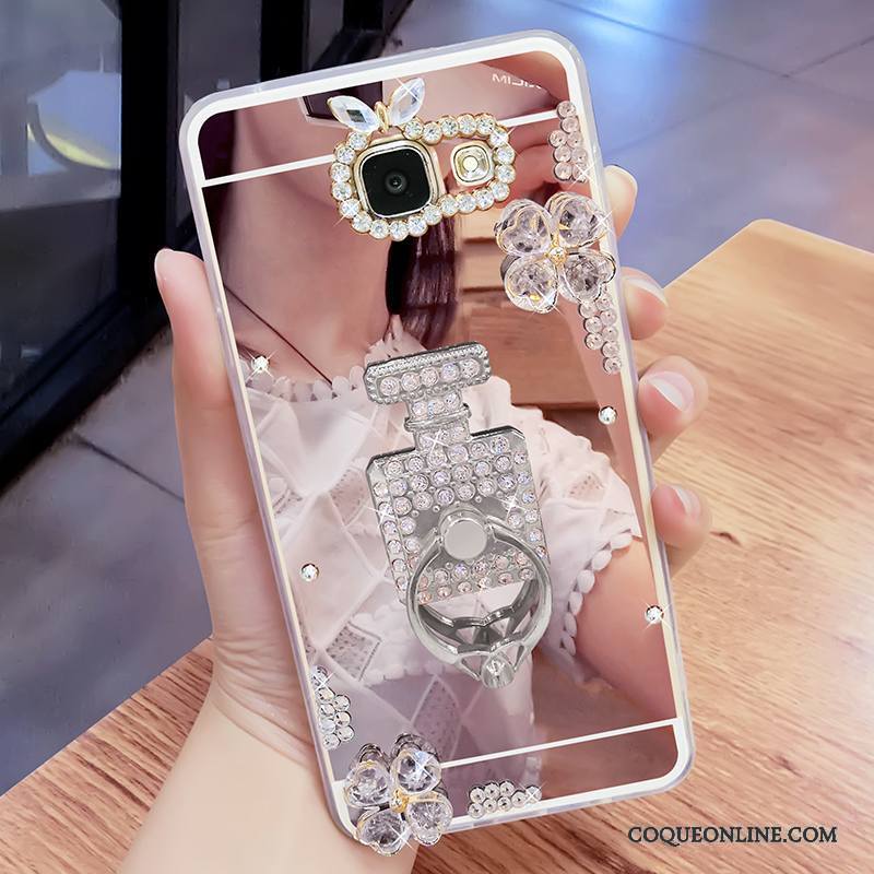 Samsung Galaxy A7 2017 Étoile Miroir Ornements Suspendus Strass Étui Coque De Téléphone Protection