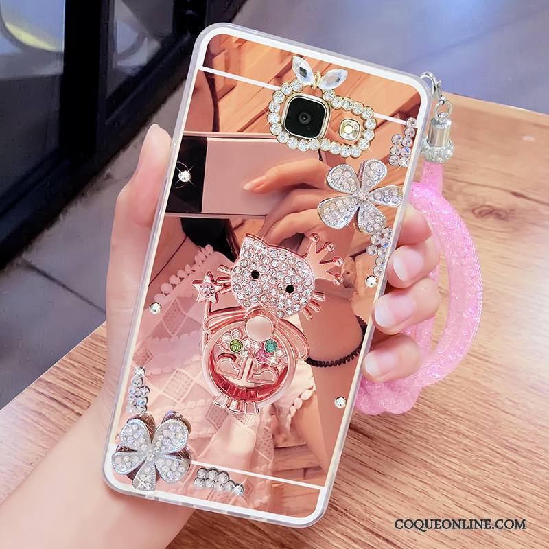 Samsung Galaxy A7 2017 Étoile Miroir Ornements Suspendus Strass Étui Coque De Téléphone Protection