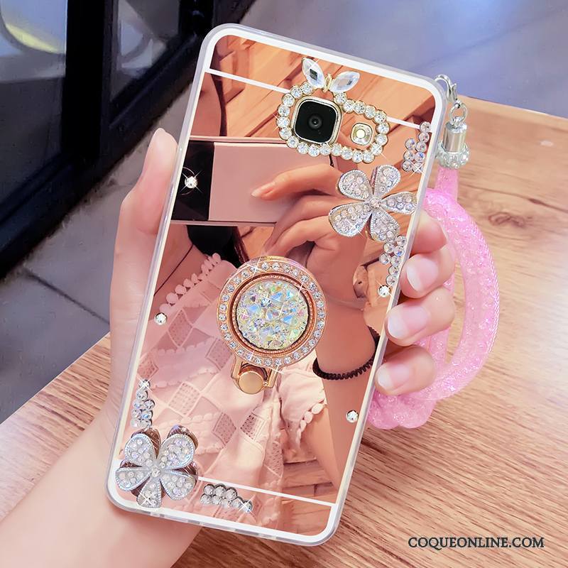 Samsung Galaxy A7 2017 Étoile Miroir Ornements Suspendus Strass Étui Coque De Téléphone Protection