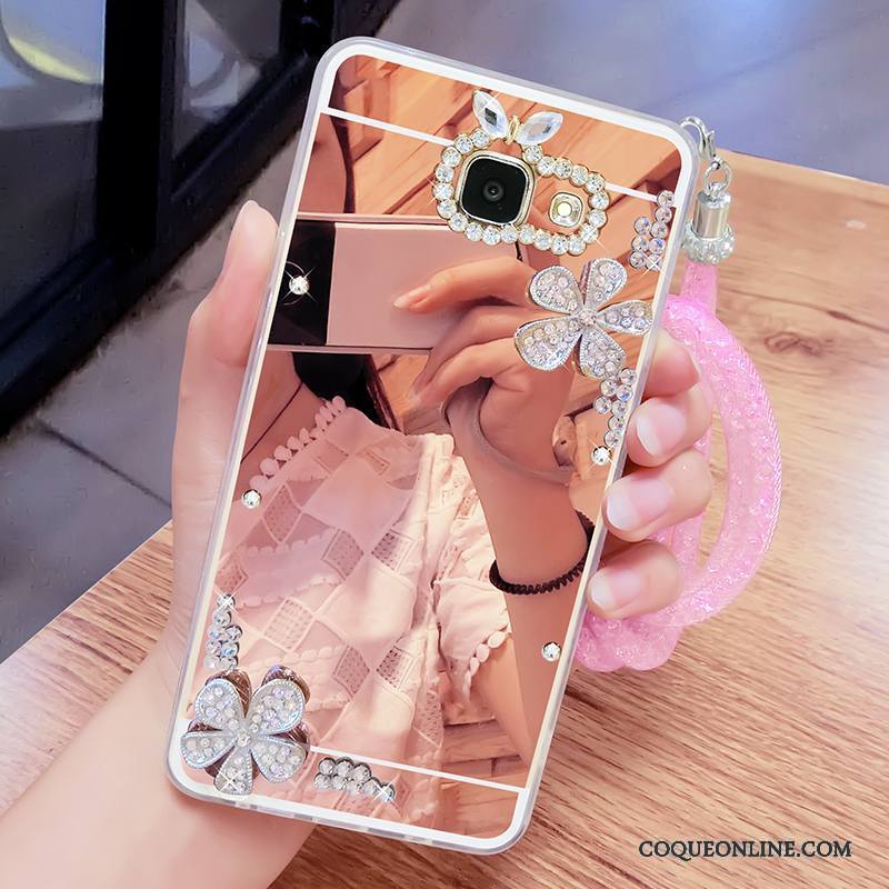 Samsung Galaxy A7 2017 Étoile Miroir Ornements Suspendus Strass Étui Coque De Téléphone Protection