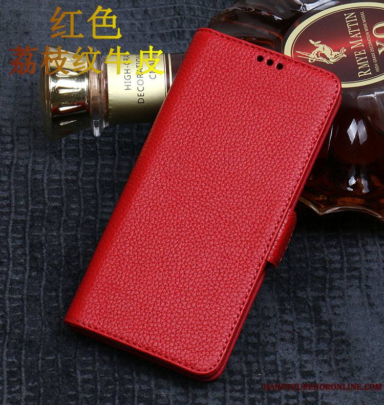 Samsung Galaxy A7 2018 Coque Étui Rouge Étoile Incassable Étui En Cuir Protection Tout Compris