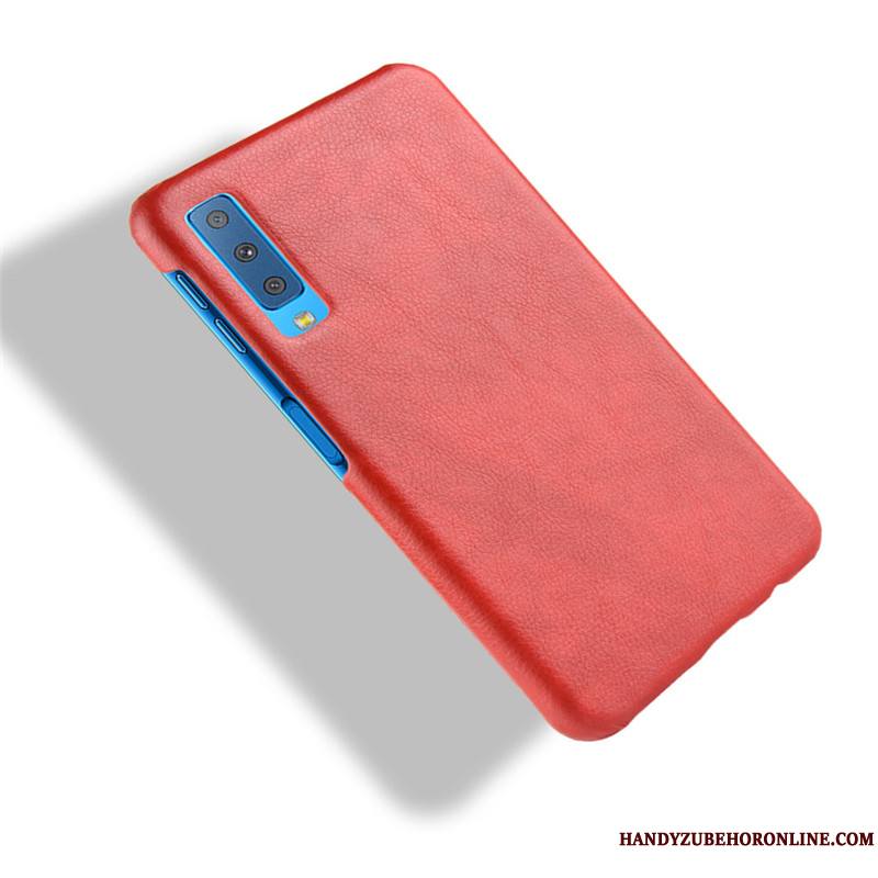 Samsung Galaxy A7 2018 Incassable Coque Étoile Rouge Étui De Téléphone Protection