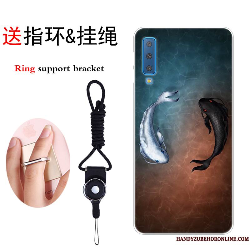 Samsung Galaxy A7 2018 Marque De Tendance Étui Étoile Dessin Animé Fluide Doux Incassable Coque De Téléphone