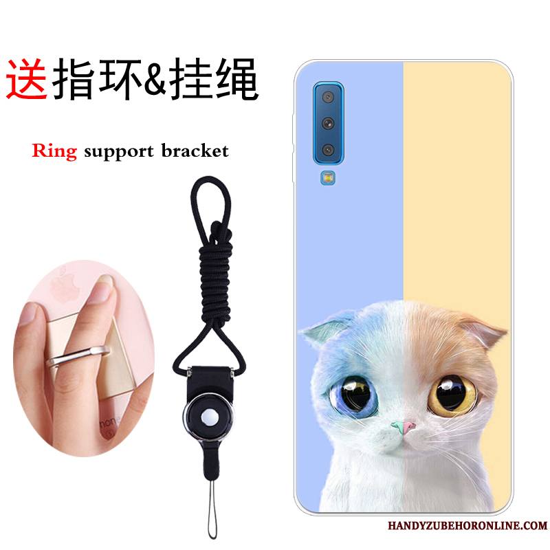 Samsung Galaxy A7 2018 Marque De Tendance Étui Étoile Dessin Animé Fluide Doux Incassable Coque De Téléphone