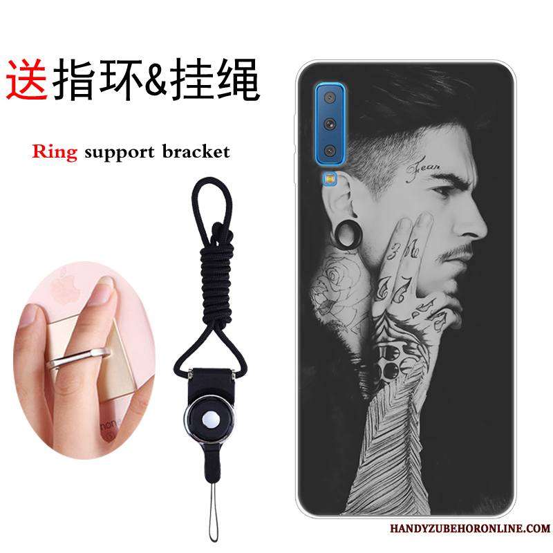 Samsung Galaxy A7 2018 Marque De Tendance Étui Étoile Dessin Animé Fluide Doux Incassable Coque De Téléphone