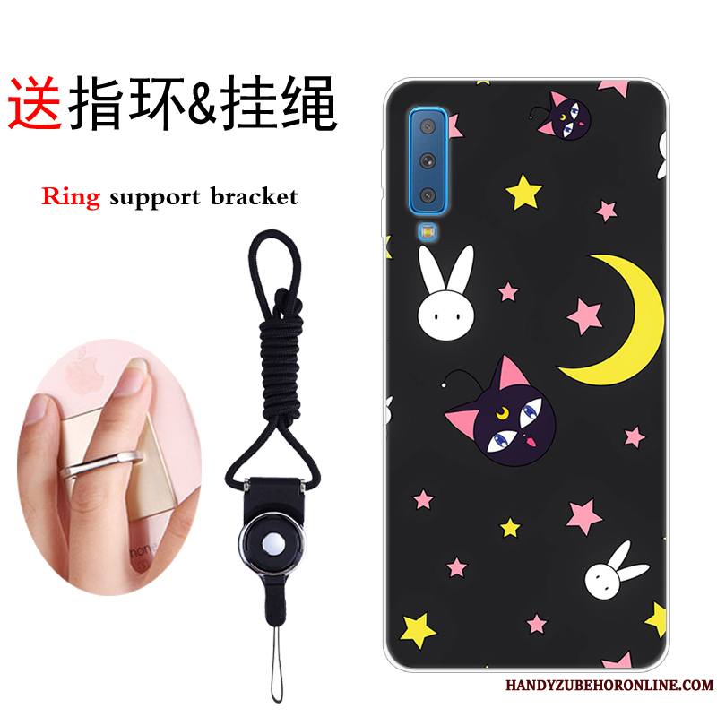 Samsung Galaxy A7 2018 Marque De Tendance Étui Étoile Dessin Animé Fluide Doux Incassable Coque De Téléphone