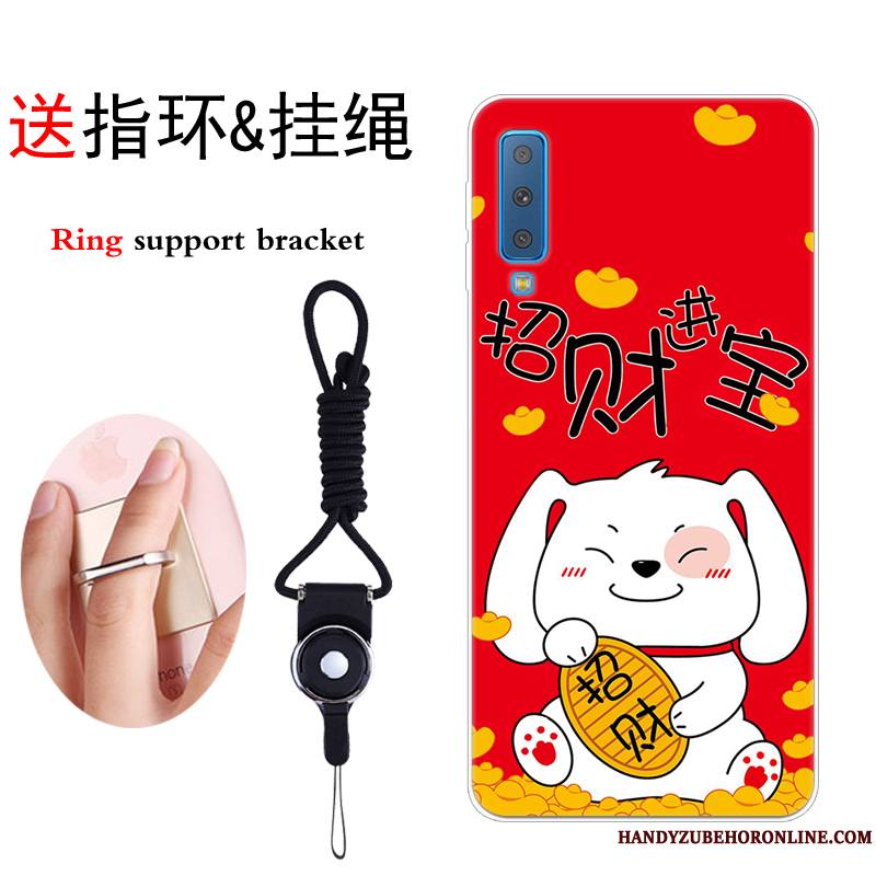 Samsung Galaxy A7 2018 Étoile Dessin Animé Chat Tendance Fluide Doux Coque De Téléphone Étui