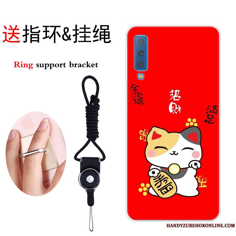 Samsung Galaxy A7 2018 Étoile Dessin Animé Chat Tendance Fluide Doux Coque De Téléphone Étui