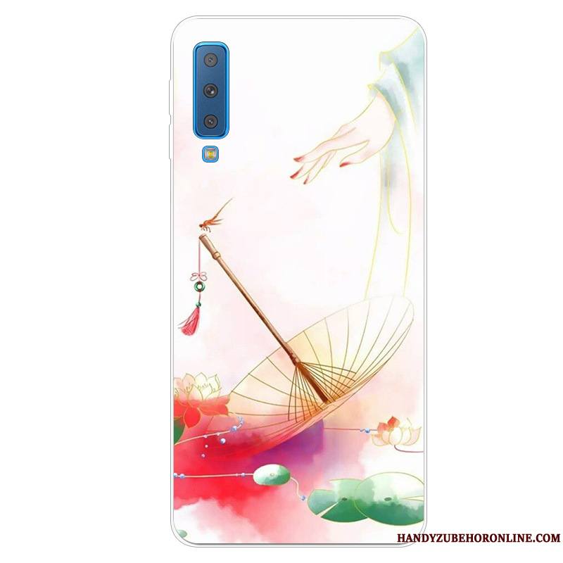 Samsung Galaxy A7 2018 Étui Protection Fluide Doux Étoile Difficile Coque De Téléphone Dessin Animé