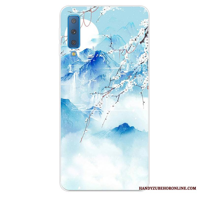 Samsung Galaxy A7 2018 Étui Protection Fluide Doux Étoile Difficile Coque De Téléphone Dessin Animé