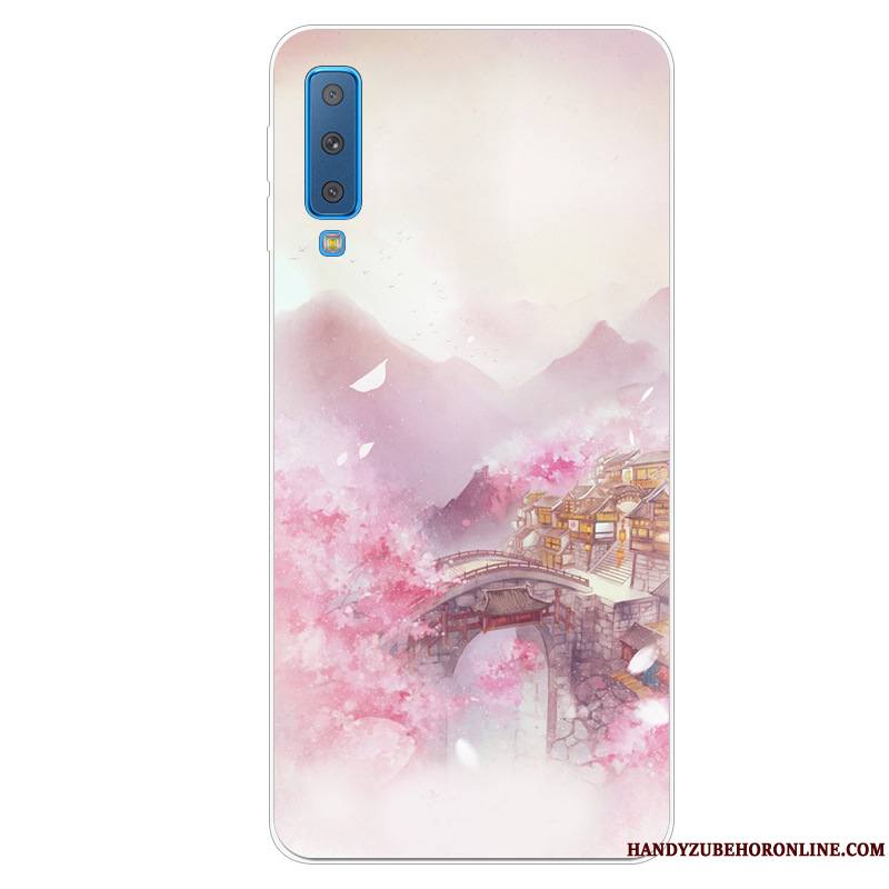 Samsung Galaxy A7 2018 Étui Protection Fluide Doux Étoile Difficile Coque De Téléphone Dessin Animé