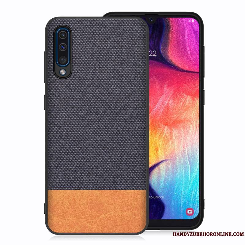 Samsung Galaxy A70 Bleu Étoile Tissu Coque De Téléphone