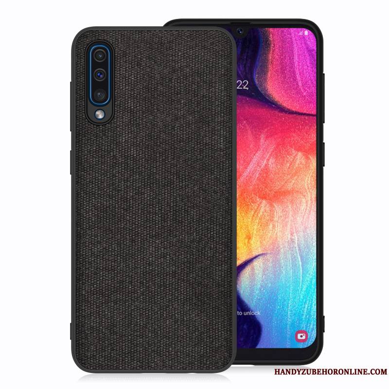 Samsung Galaxy A70 Bleu Étoile Tissu Coque De Téléphone