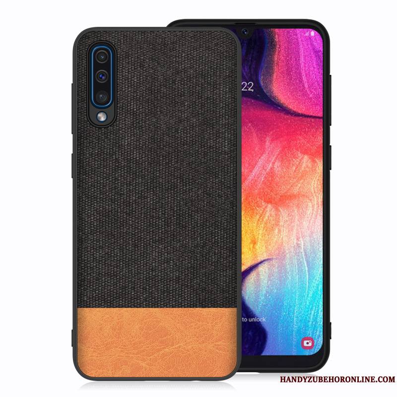 Samsung Galaxy A70 Bleu Étoile Tissu Coque De Téléphone