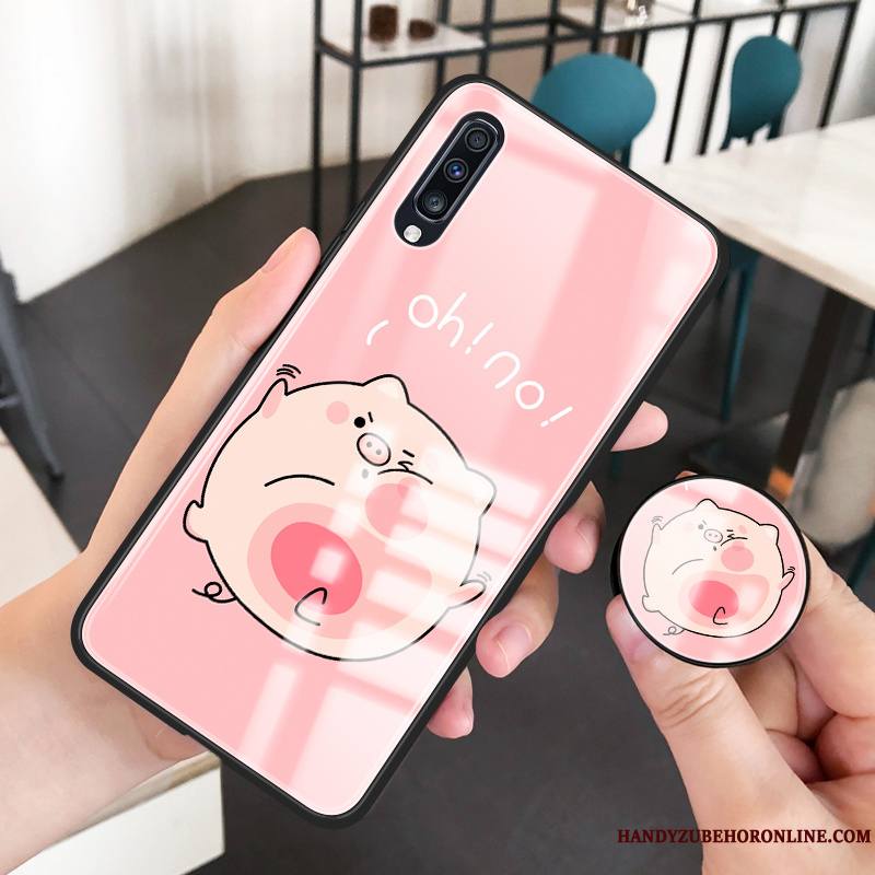 Samsung Galaxy A70 Charmant Verre Étoile Petit Blanc Coque De Téléphone Dessin Animé