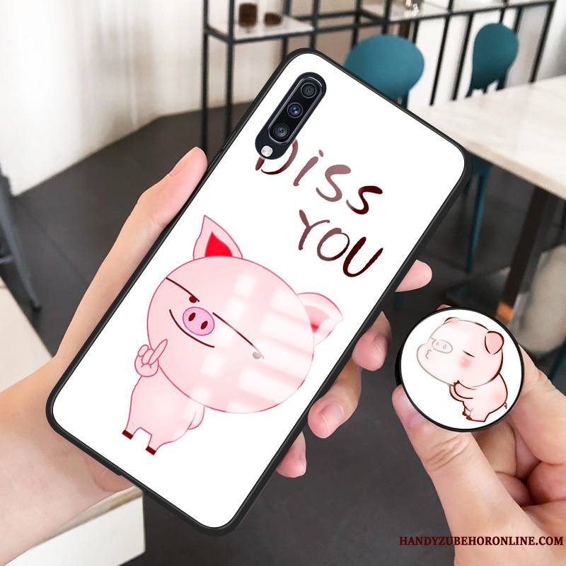 Samsung Galaxy A70 Charmant Verre Étoile Petit Blanc Coque De Téléphone Dessin Animé