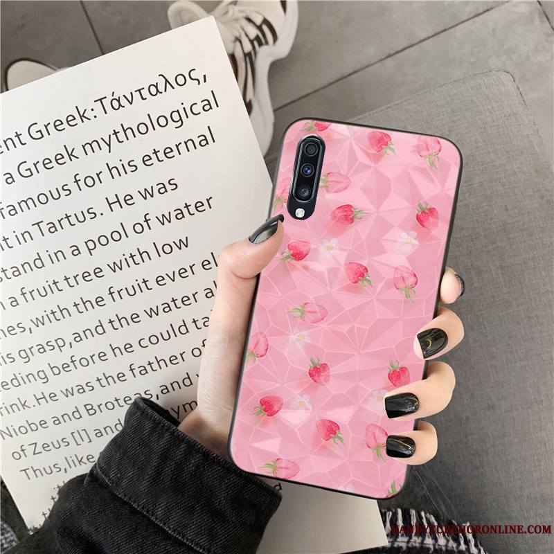 Samsung Galaxy A70 Coque De Téléphone Frais Losange Petit Modèle Fleurie Fleurs Étoile