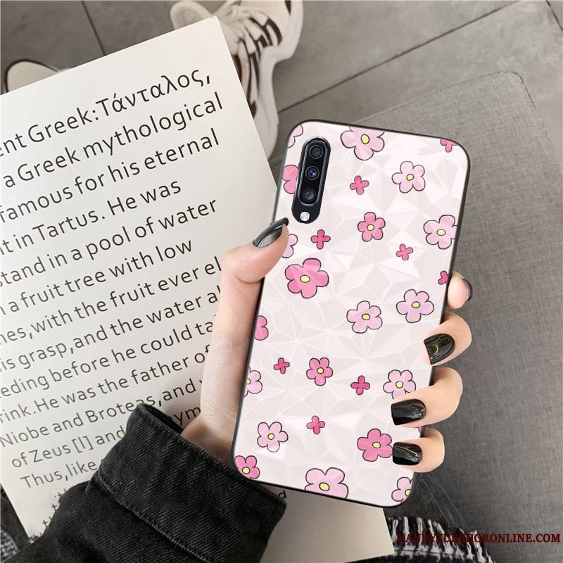 Samsung Galaxy A70 Coque De Téléphone Frais Losange Petit Modèle Fleurie Fleurs Étoile