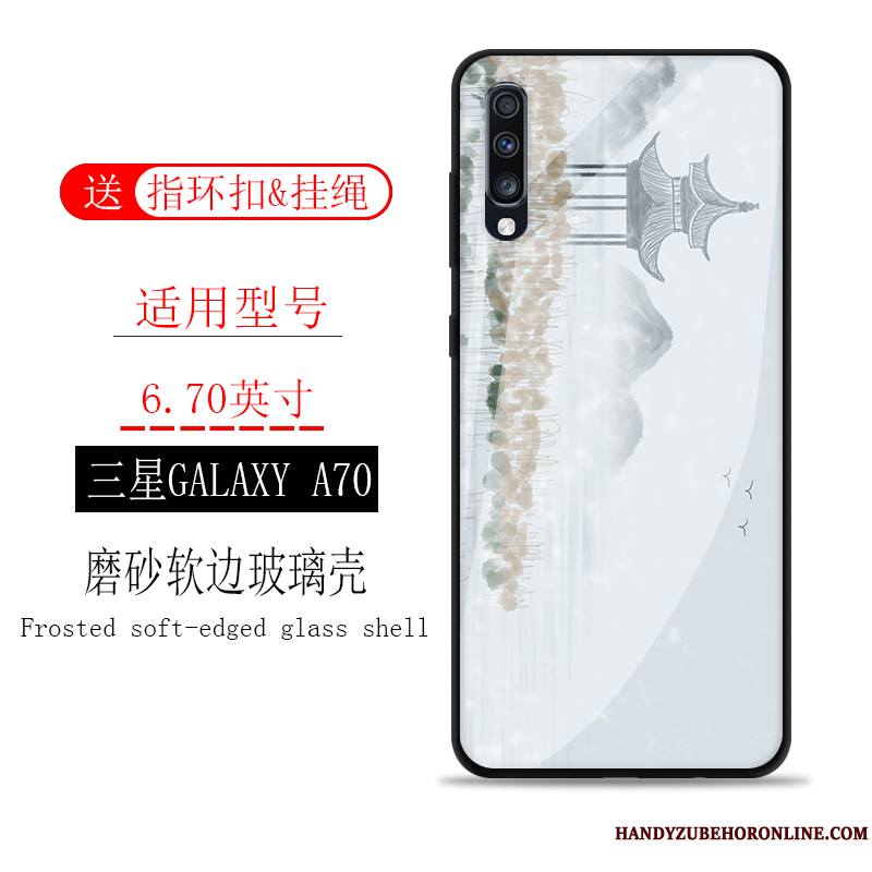 Samsung Galaxy A70 Coque Incassable Vent Étui Verre Étoile Protection