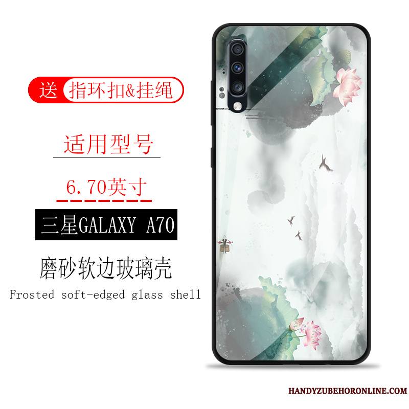 Samsung Galaxy A70 Coque Incassable Vent Étui Verre Étoile Protection