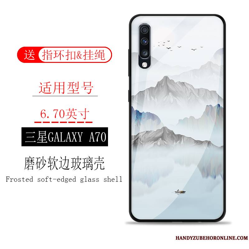 Samsung Galaxy A70 Coque Incassable Vent Étui Verre Étoile Protection