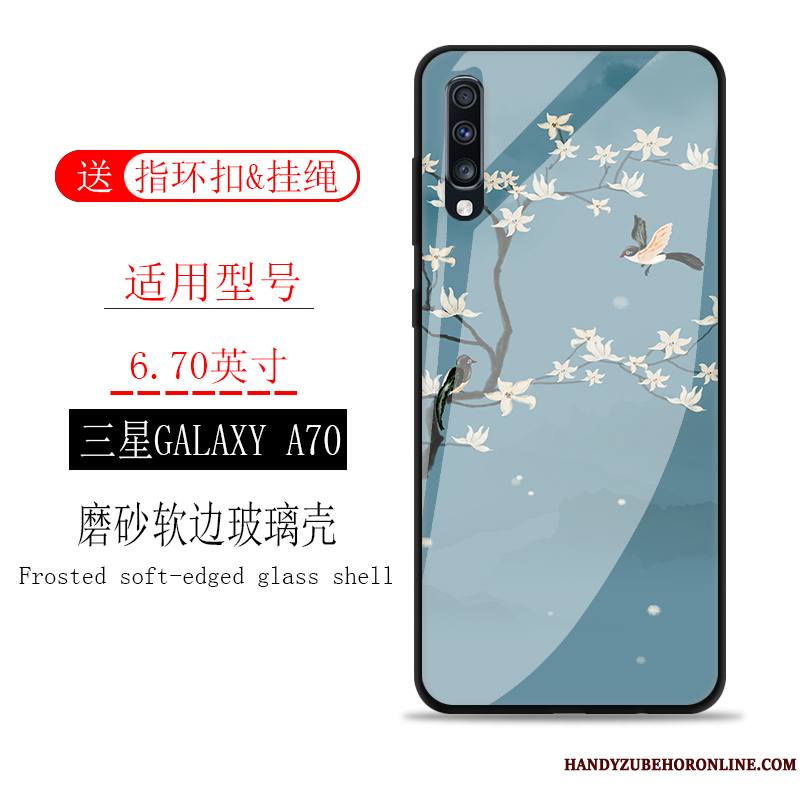 Samsung Galaxy A70 Coque Incassable Vent Étui Verre Étoile Protection