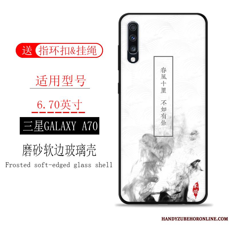 Samsung Galaxy A70 Coque Incassable Vent Étui Verre Étoile Protection