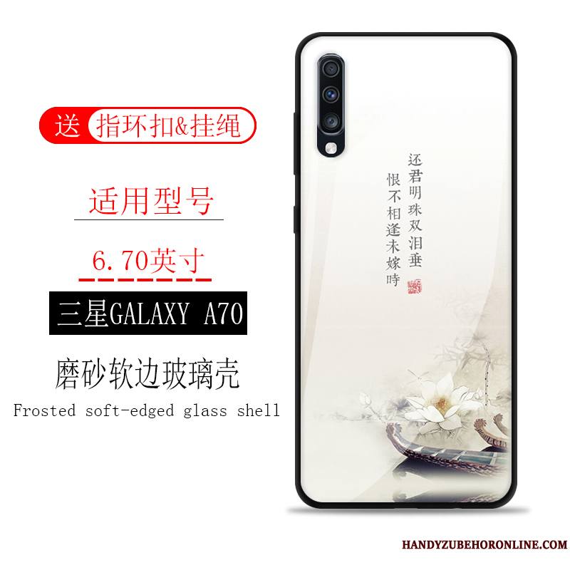 Samsung Galaxy A70 Coque Incassable Vent Étui Verre Étoile Protection