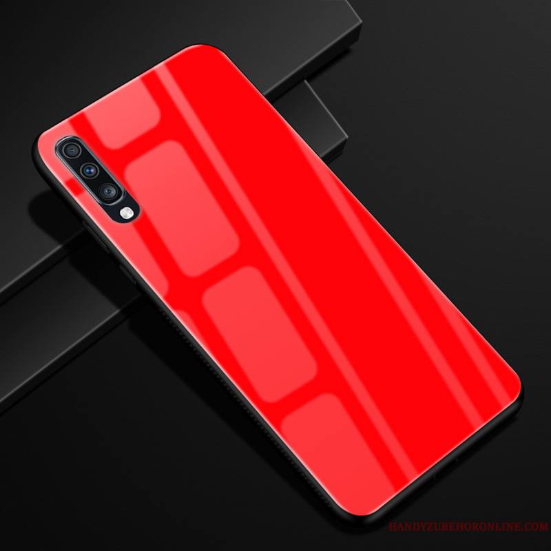 Samsung Galaxy A70 Coque Noir Incassable Verre Étui Protection Silicone Étoile