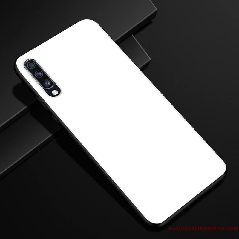 Samsung Galaxy A70 Coque Noir Incassable Verre Étui Protection Silicone Étoile