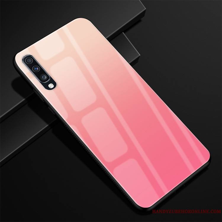 Samsung Galaxy A70 Coque Noir Incassable Verre Étui Protection Silicone Étoile