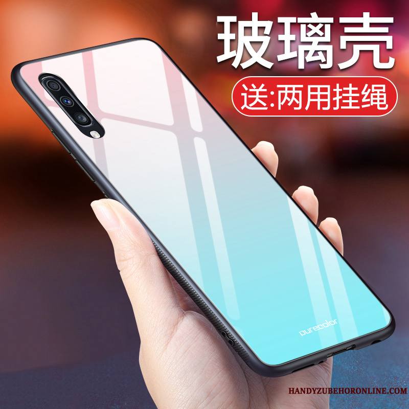 Samsung Galaxy A70 Coque Simple Tendance Créatif Violet Protection Couvercle Arrière Incassable