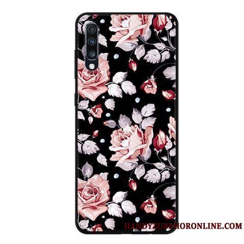 Samsung Galaxy A70 Coque Évasé Protection Fluide Doux Incassable Téléphone Portable Délavé En Daim